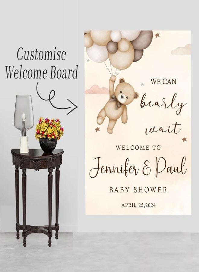 Theme My Party Customised Baby Shower Welcome Sign Board - Personalised Baby Shower Signage for Decorations - Image 3